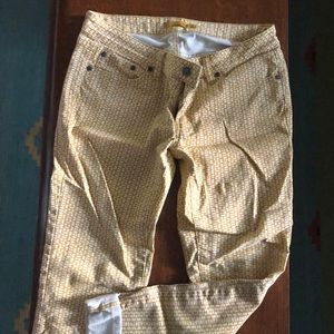 Prana Kara Jeans - mustard color print